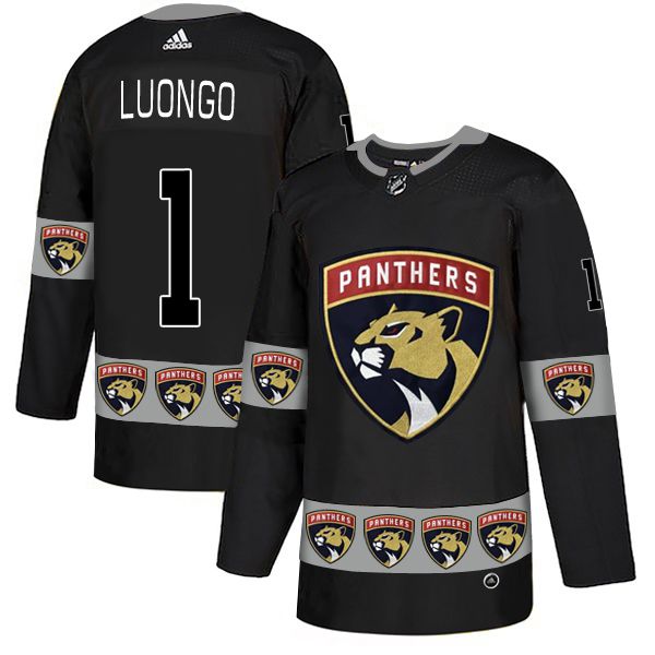 Men Florida Panthers #1 Luongo Black Adidas Fashion NHL Jersey